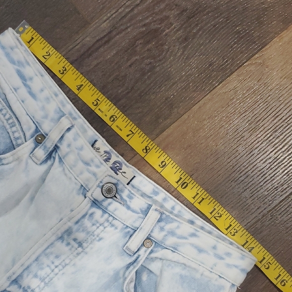 We The Free Flare Raw Hem Vintage Light Blue Wash Jeans Wide Leg - Picture 7 of 9